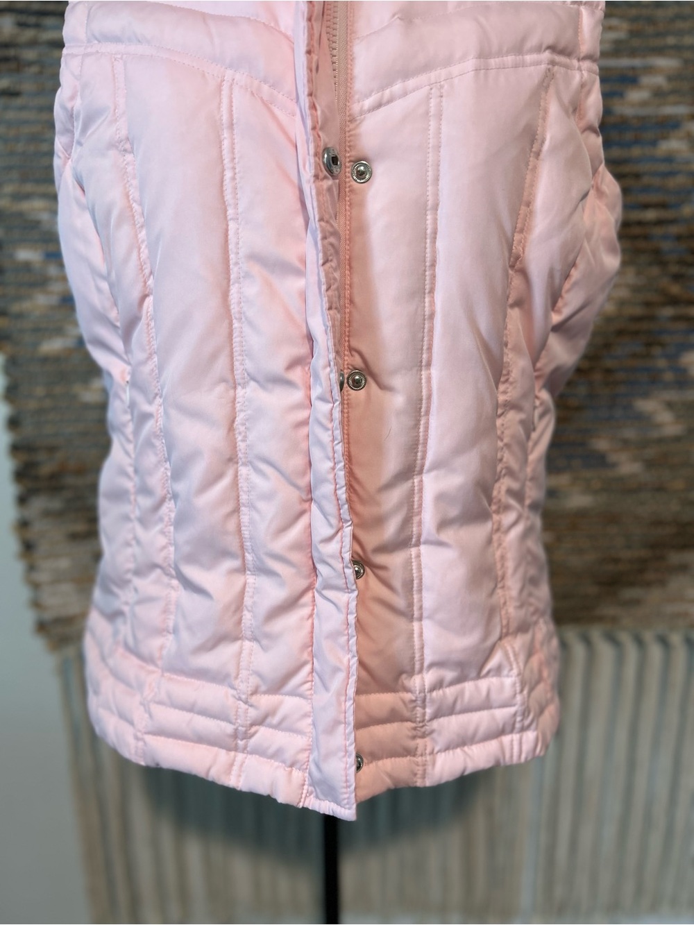 Athletic Works Light Pink Quilted Puffer Vest - Women's Sleeveless Jacket - Picture 3 of 9